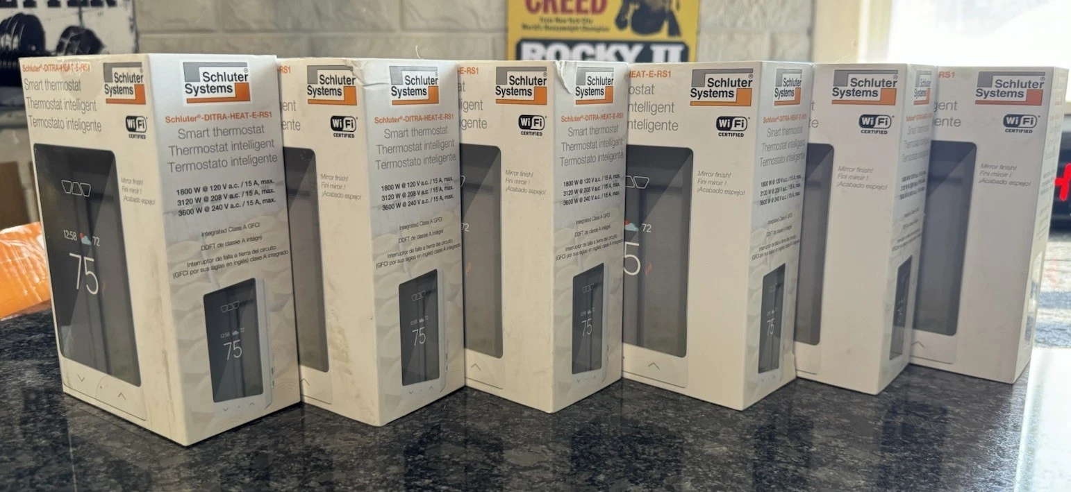 Schluter Ditra Heat Brand New DHERT105/BW Smart WiFi Programmable Thermostat
Opens in a new window o