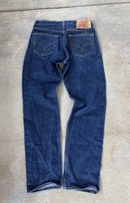 Vintage Levi s 501 Button Fly Dark Washed Jeans 33x36 Selvedge 1990s 90s