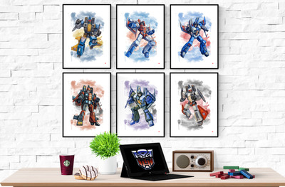 Transformers Decepticon Planes Aquarell 6er Set Drucke Bilder Kunst Poster