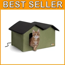 Extra-Wide Heated Cat Shelter for Multiple Cats