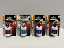4 Pack MasterLock Vertical Resettable Word Letter Combination Lock Color Locker