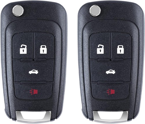 Flip Keyless Entry Remote Key Fob Replacement Fits for Chevy Equinox 4Btn x2 - Picture 1 of 7