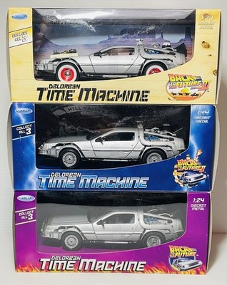WELLY ALL Back to The Future I II & III DeLorean Time Machine 1:24 Scale Diecast