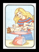 1983 Panini Barbie Sticker Card 144 Looking After BXCP14
