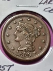 Photo of a 1850-P Large Cent from an eBay listing that sold on Jul 17, 2026