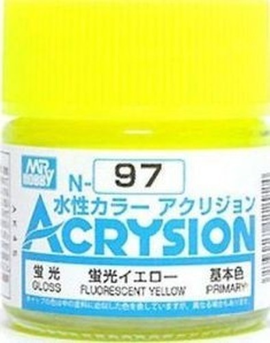 Mr Hobby - Gunze N-097 - Acrysion (10 ml) Fluorescent Yellow - New