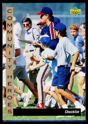 1993 Upper Deck #30 Community Heroes Checklist