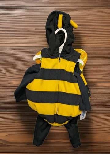 NEW CARTER'S BUMBLE BEE COSTUME 3 PIECE SIZE 6-9 MONTHS HALLOWEEN BLACK YELLOW