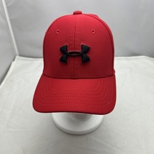 Under Armour Youth Flexfit SM/Med Red Polyester Baseball Cap
