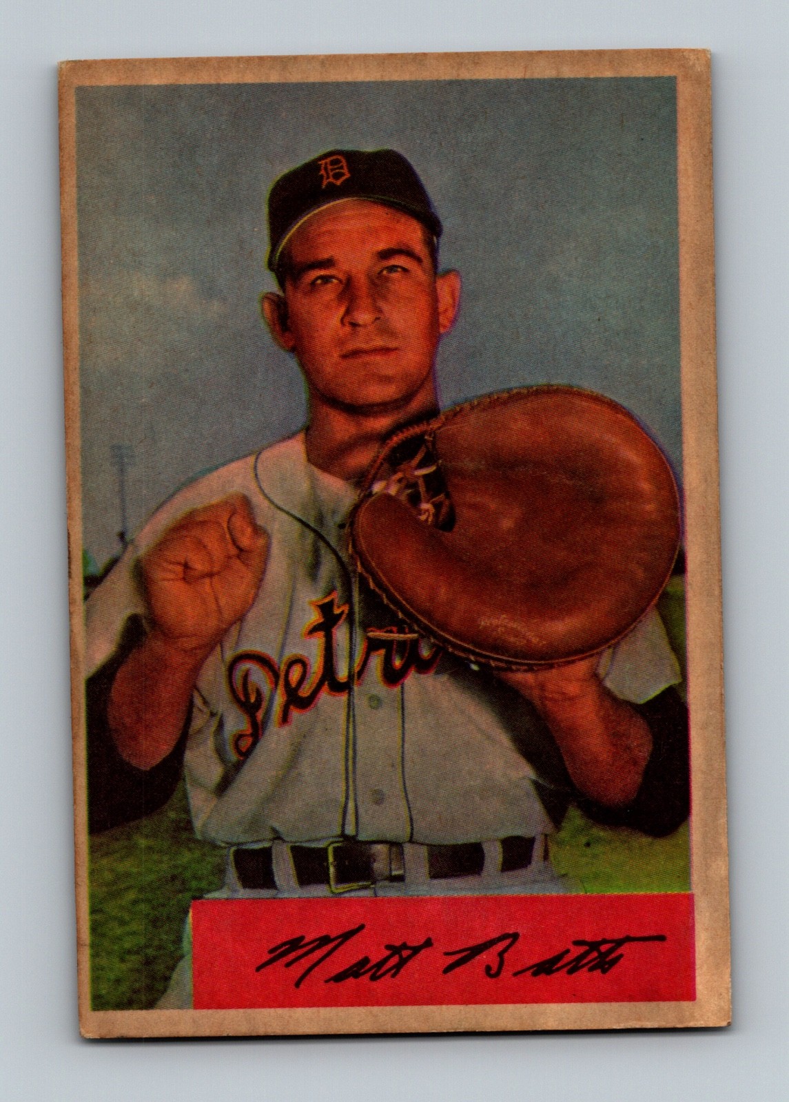 Matt Batts #183 Baseball Cards 1954 Bowman trading card — raw and PSA graded price guide