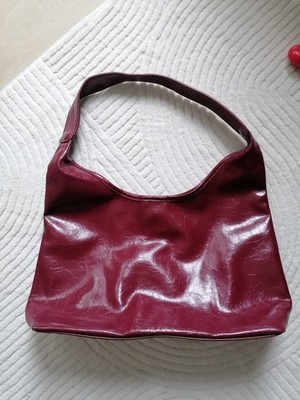 Handtasche Vegan Leder Weinrot Hobo Bag