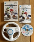 Mario Kart Wii *Professionally Resurfaced* Bundle With 1 Steering Wheel OEM
