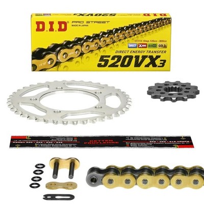 DID VX3 G&B Kettensatz Suzuki DR 350 (DK41A) 1990, X-Ring Clipschloss
