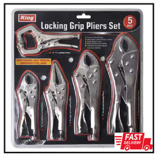 Locking Pliers Vice Grip 5 Piece Assorted Tools Vise Jaw Clamp Hand Tool Set NEW