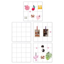 8x8 in Wall Grid Panel, 5 Pack Wire Grid Panel Shelf Board Metal, White