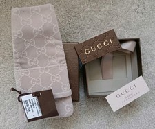 Genuine Gucci Jewellery Grey Pouch With Brown Box 8.5cm - Inc Label Pricing