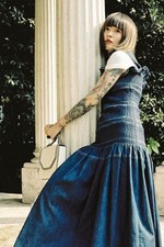 Stella McCartney Stylish Blue Denim Maxi Dress Size 38