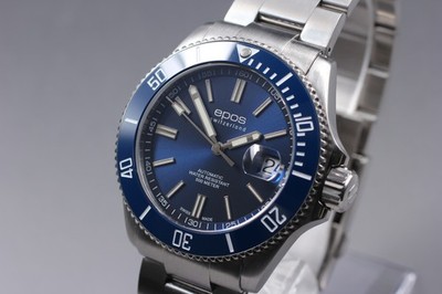 [ w/Box ] Epos 3504 Divers Automatic Men's Watch Sapphire Crystal From JAPAN