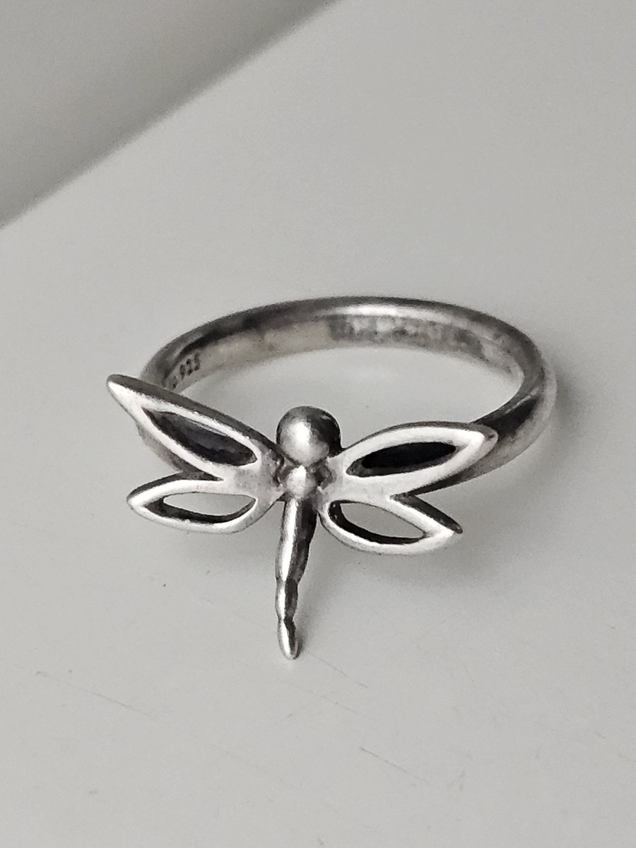 TIFFANY & CO STERLING SILVER 925 DRAGONFLY Ring Size 5.5 Vintage