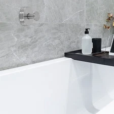 Sleek Brushed Nickel Suction Cup Hooks for Hanging For Shower Accessories