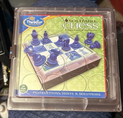 SOLITAIRE CHESS Game Brain Fitness ThinkFun 60 Challenges Complete