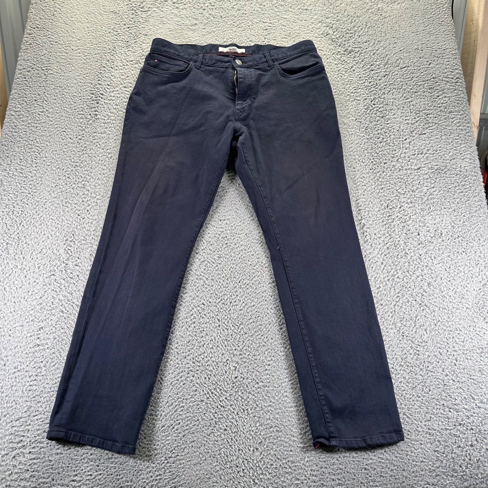 S 36x30 Navy Blue Cotton Stretch Straight Fit
