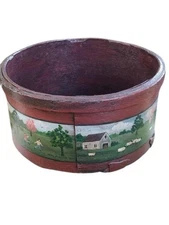 1800's Shaker Pantry Box Painted by listed Artist Betty Fischer (1931-2016)