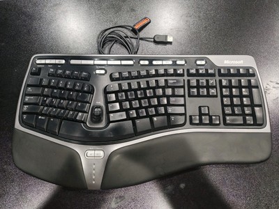 Microsoft Natural Ergonomic Keyboard KU-0462 4000 V1.0 Wired USB Tested/Working