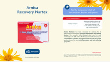 Arnica Tablets for Muscle Soreness Bruising Homeopathic Support Natural Fo