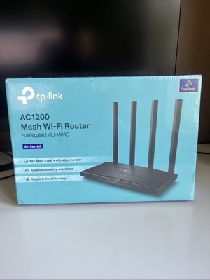 New TP-Link AC1200 Gigabit WiFi Router (Archer A6) Vers. 4.6 - Dual Band Sealed