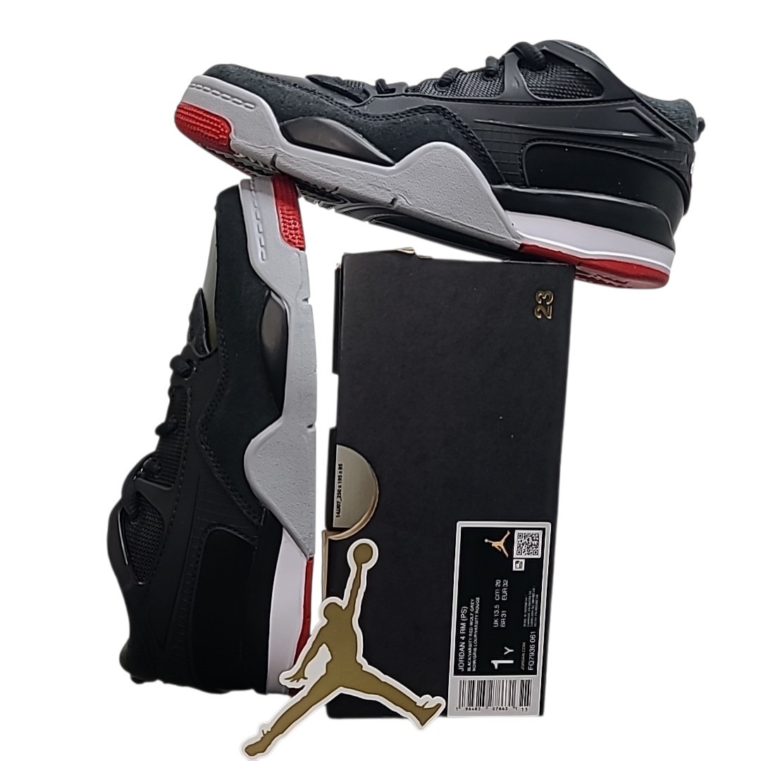 Nike Air Jordan 4 RM (PS) Black/Red/Grey FQ7936-061 Pre-Scho