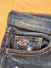 Hollister Women’s Dark Wash Blue Denim Cut Off Shorts Size 5 W27 5-Pocket — photo 3