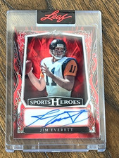 2025 Leaf Metal Sports Heroes Red Crystal /3 Jim Everett Auto Rams
