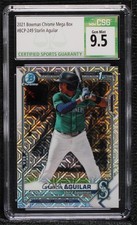 2021 Bowman Chrome Mega Box Mojo Refractor Starlin Aguilar CSG 9.5 Gem Mint 0i76