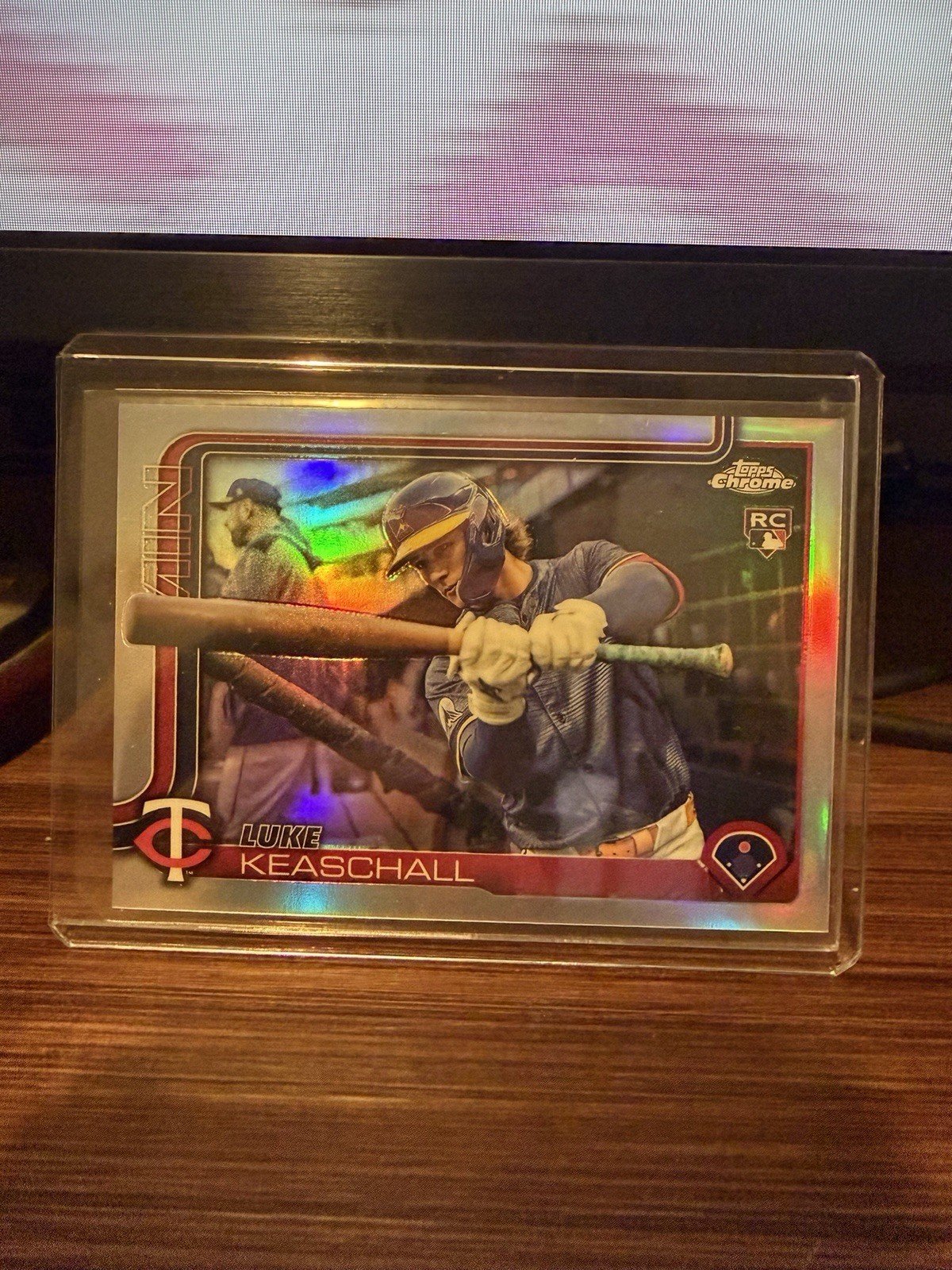 2025 Topps Chrome Update Luke Keaschall Image Variation RC SP SSP #USC106 Twins