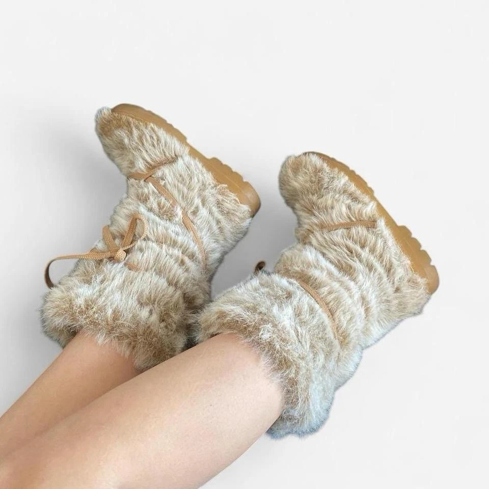 Moda In Pelle Faux Fur Boots - Size Unknown But Around An EU 40 - Image 1 of 4