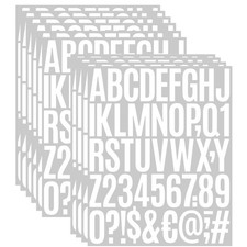 2 Inch Vinyl Letter Number Stickers - 10 Sheets for Crafts, Decor, Mailboxes