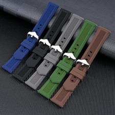 16-20 21 22mm Watch Strap Replacement Sport Wristwatch Band Soft Silicone Rubber