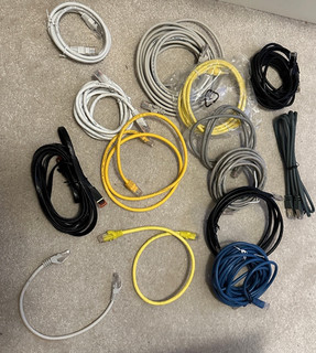 Ethernet Patch Cables Cat5e Cat 6 Cat 7 RJ45 Network Fast Internet Flat Multiple