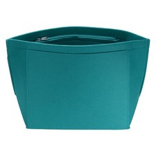 Purse Organizer Insert, Large Felt Handbag Organizer with Zipper, Lake Green