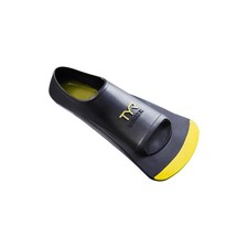 TYR Burner Fin 2.0 Small Black and Yellow Swim Training Fins for Stroke Techn...