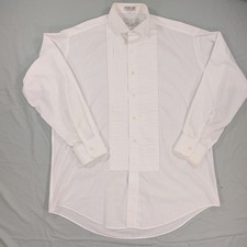 Neil Allyn Mens 16 Wing Collar Tuxedo Shirt White Pintuck Pleated Button Front