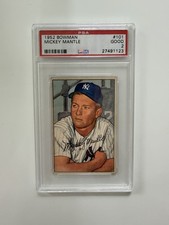 MICKEY MANTLE 1952 Bowman Rookie PSA 2 Good