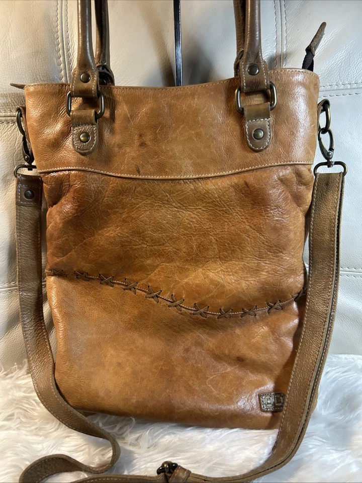 Bolsa Bed Stu Celta tiracolo marrom ponto chicote rara! 14x12! Esgotado! - Imagem 2 de 4