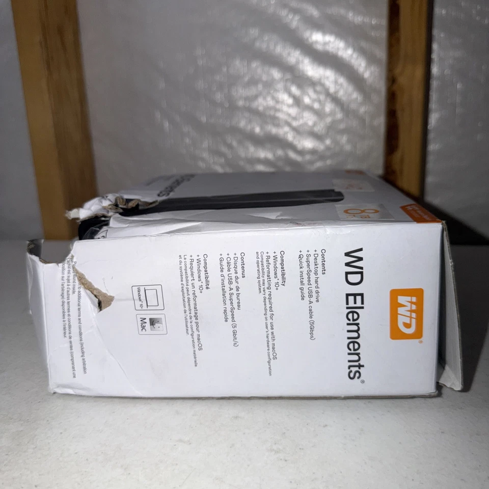 WD Elements 8TB External Hard Drive Storage USB 3.0 File Backup Storage - Image 3 of 4