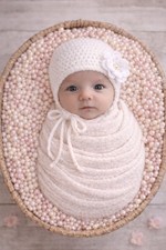 Newborn Baby Hat, Baby Pea Bonnet, Baby Wear Or Photo Prop