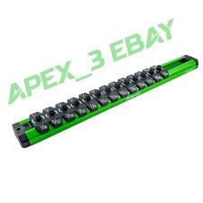 Snap-on LAS14SG SAE 1/4” Lock-A-Socket Extreme Magnetic Organizer Green 1/8”-5/8