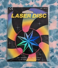 Vtg Laser Disc 3D Prismatic Spinning Disc - Kaleidoscope Of Light Toy - Rare NOS