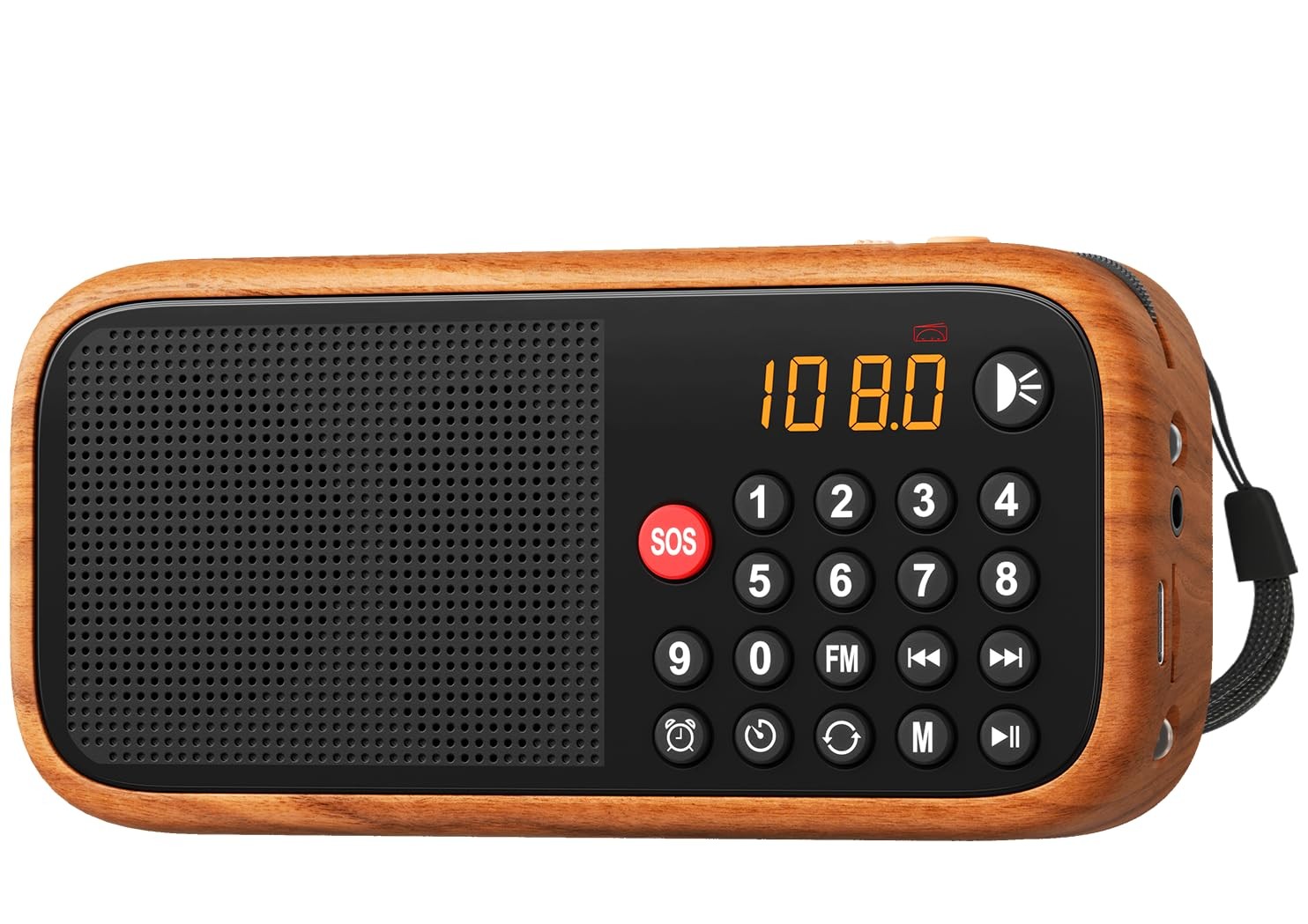 FM Radio with Bluetooth,Digital Radio,Portable Vintage Wood 