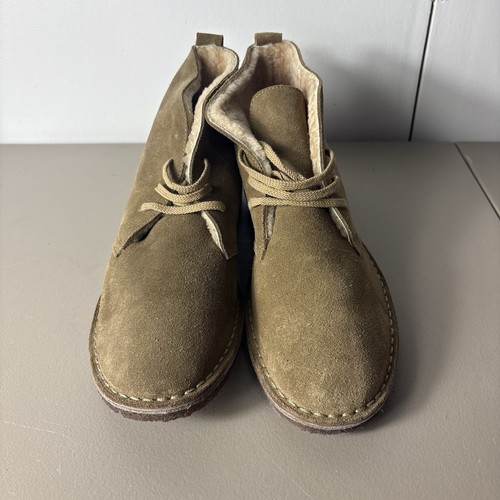 J.Crew MacAlister Shearling Suede Chukka Boots Mens Size 12 Made In Italy Sherpa - Picture 2 of 9